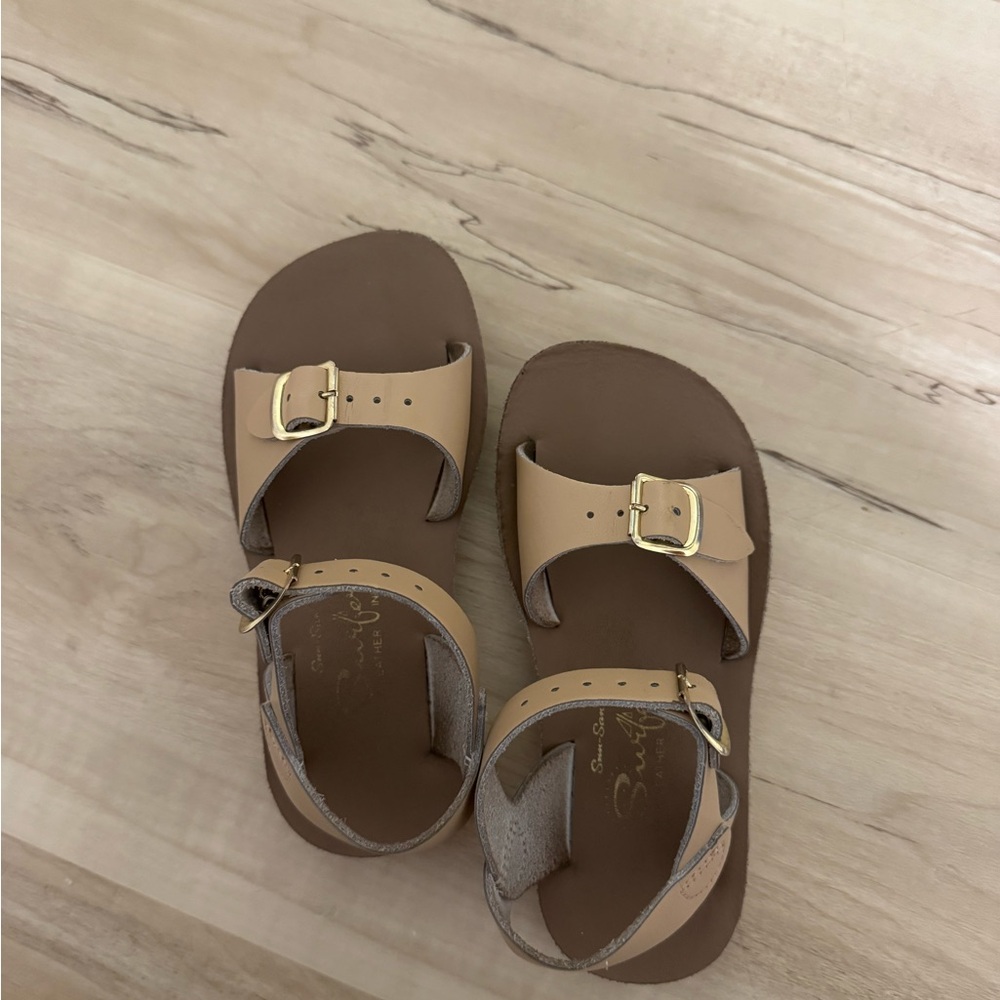 Tan Kids Adjustable Buckle Sandals